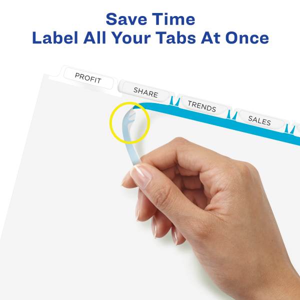 Avery Print & Apply Unpunched Dividers 5 Tabs, 5 Sets (11431) | Avery.com